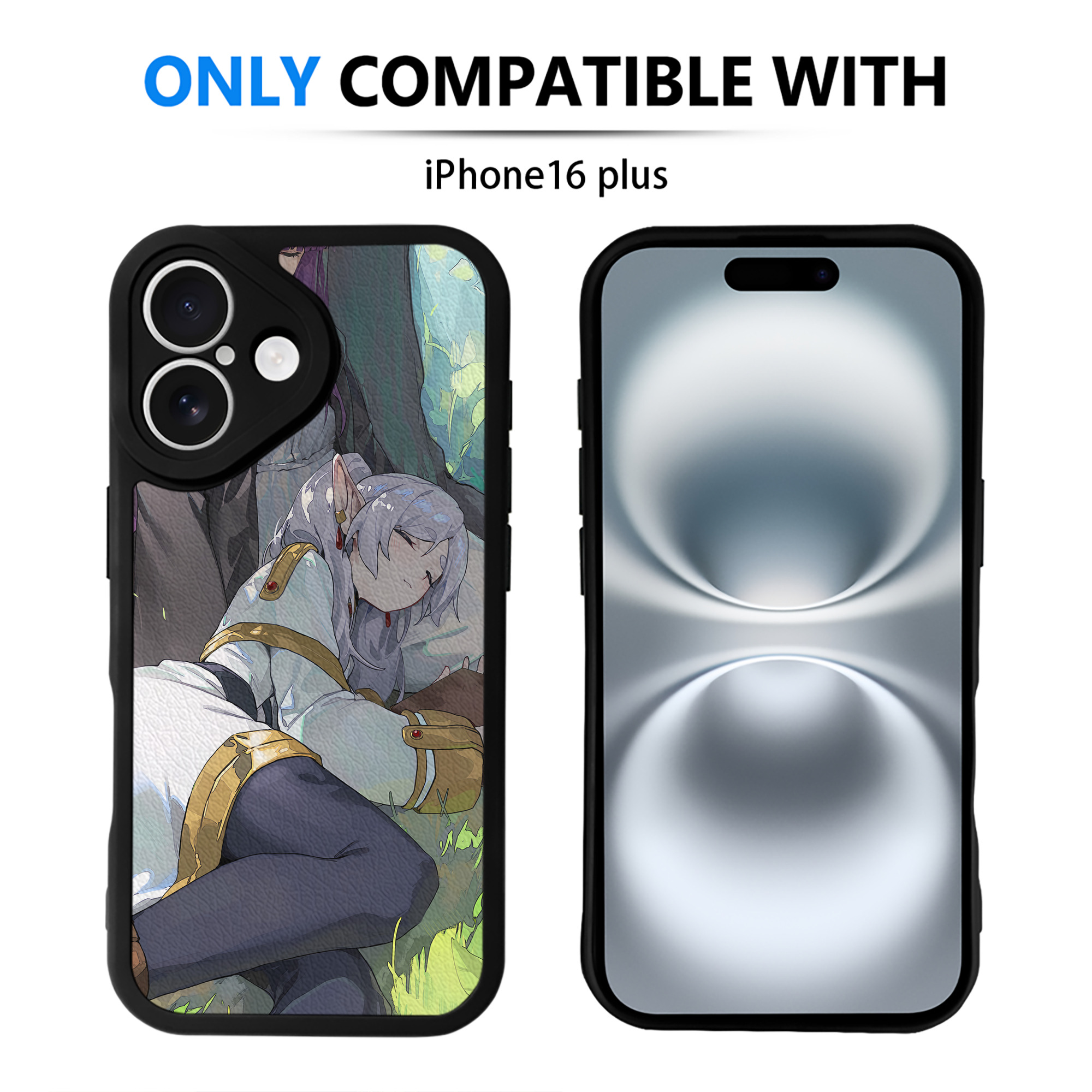 （画像用） 葬送のフリーレン Frieren 【iPhone 16シリーズ対応】シリコンスマホケース（レザー調） 材質：シリコン